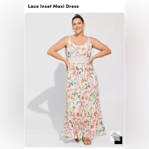 Lace Inset Maxi Dress - Torrid 1